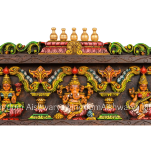 Wooden Handicrafts Special Edition 3 God Panel with Temple Beeding Painted
