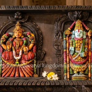 Wooden Handicrafts Perumal Thayar Panel Painted