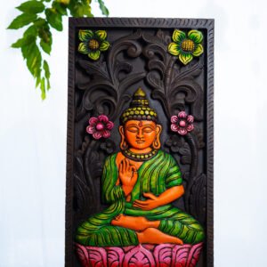 Wooden Handicrafts Buddha Panel Wall Mount - Home Decor