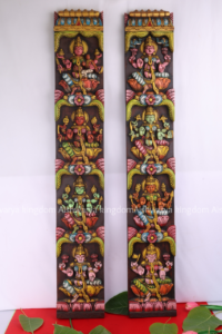 Wooden Handcrafted Ashtalakshmi Vertical Panel