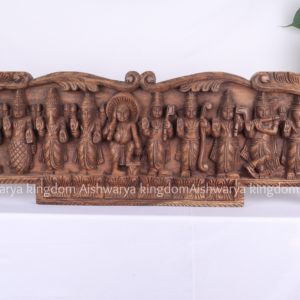 Wooden Handcrafted Antique Dasavatharam Polish Panel