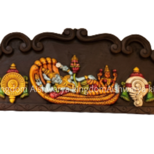 Wooden Handicrafts Arch Ranganadhar Anjaneyar and Garudar Painting Panel