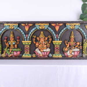 Wooden Handcrafted Decor Annam Angels 3 God Panel 4ft