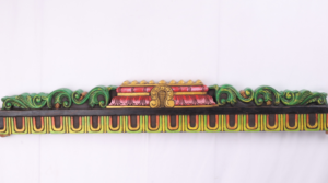 Wooden Handcrafted Kodi with Temple Beeding Painted