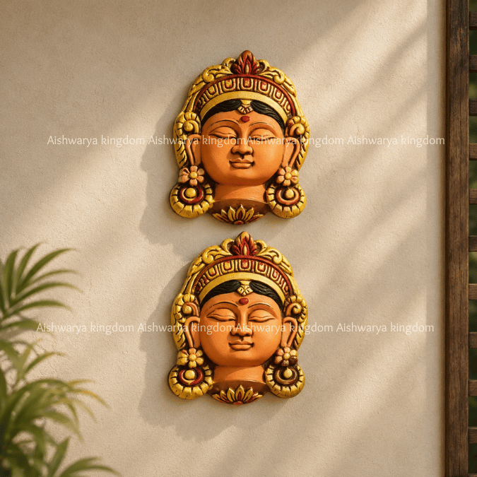 Wooden Handcrafted Parvathi Head Wall Mount