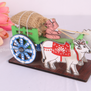 Handcrafted Etikoppaka Bullock Cart Toy