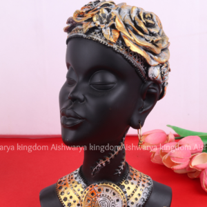 Handmade Terracotta African Lady Head Statue