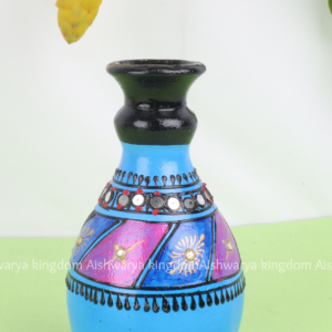 Handmade Blue Terracotta Mini Flower Pot for Plants