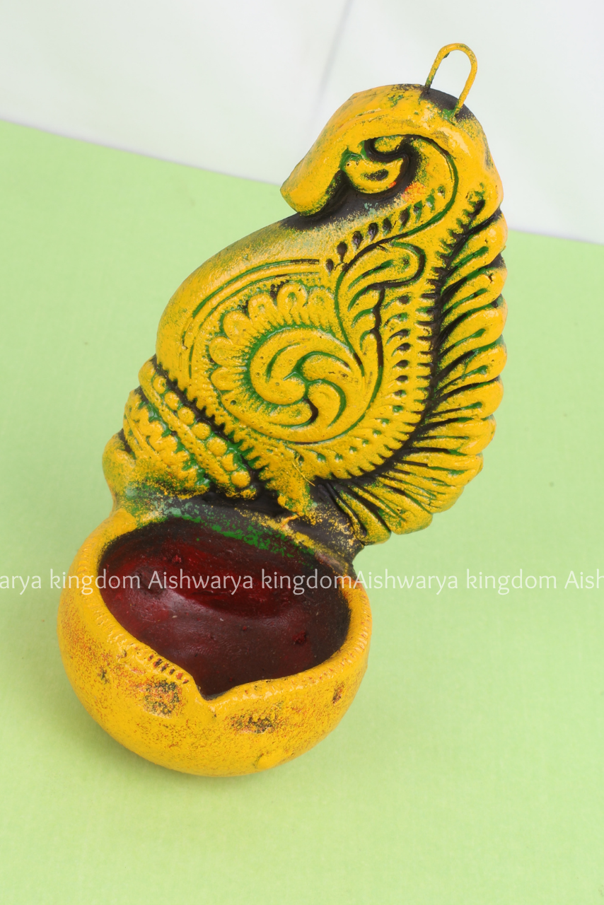 Handmade Terracotta Peacock Agal Vilakku