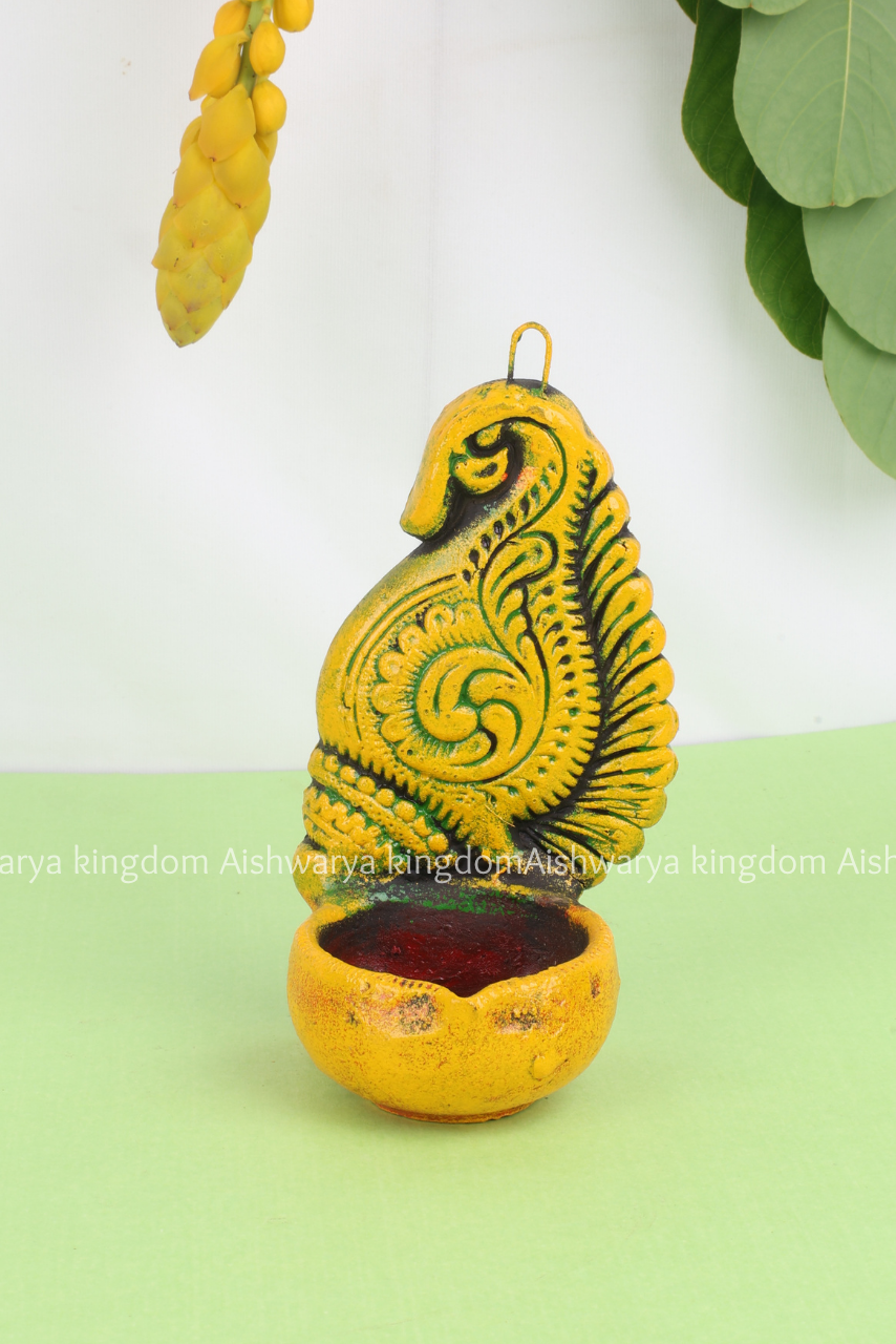 Handmade Terracotta Peacock Agal Vilakku