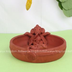 Handmade Terracotta Clay Lord Ganesha Urli for Home Decor
