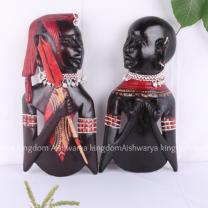 Hand Made African Art Traditional Wooden Tribal Couple | Decorative Tribal Statue