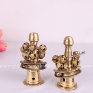 Brass Cow Pair Horn with Vintage Small Bells