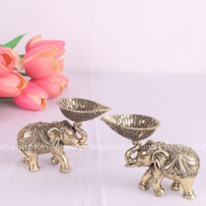 Brass Elephant Vilakku