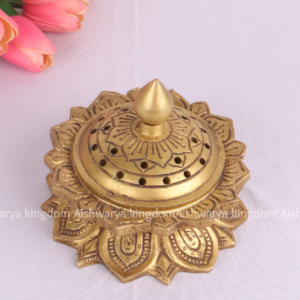 Brass Lotus Design Dhoop Stand