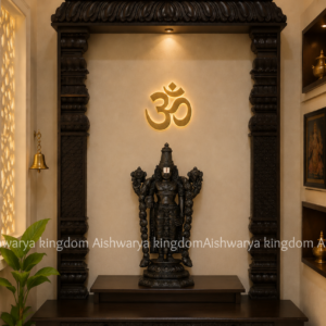Tirupati Gopuram Wooden Mandir with Chettinad Desk