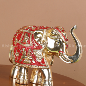 ELEPHANT GOLD RED TRUNKUP LARGE
