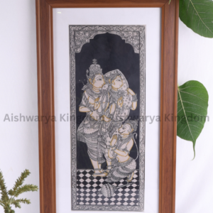Pattachitra Frame Rama Seetha Hanuman Frame 22 Inch