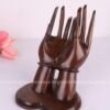 Wooden Carved Hand Shaped Ring Holder Stand