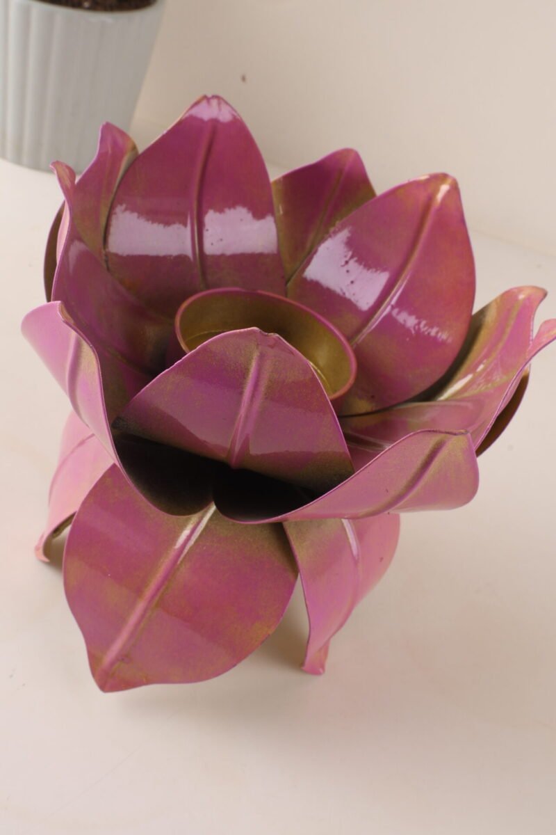 Lotus Candle Holder Pink