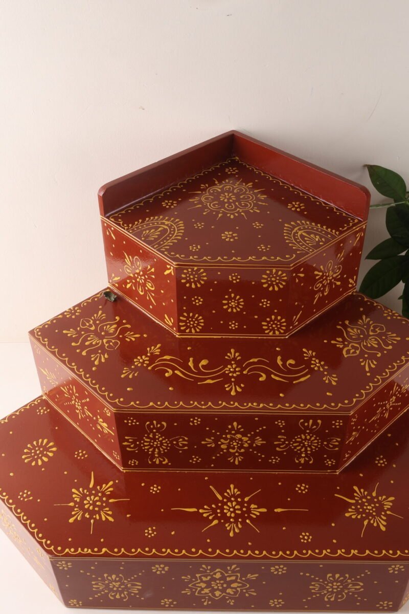 Wooden Golu Padi - Brown