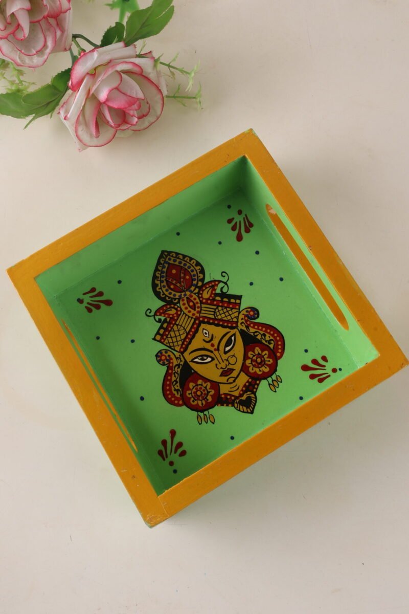 Hand Painted Durga Tray