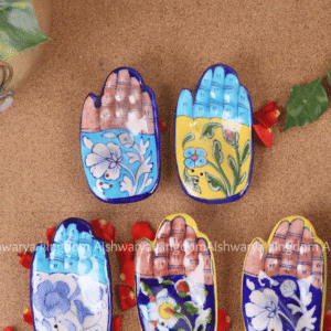 Hand Painted Blue Pottery | Traditional Indian Art