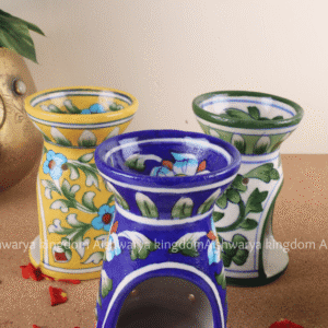 Blue Pottery Aroma Oil Diffuser | Handmade Decor