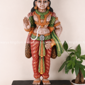 Wooden Murugan Statue | Handcrafted Lord Murugan