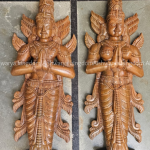 Wooden Dwarapalika or Casual Ram Sita Wall Decor