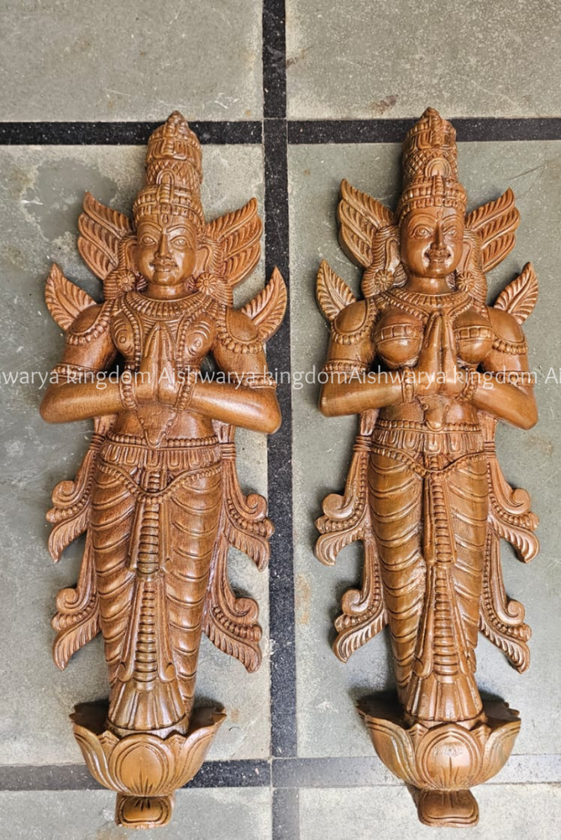 Wooden Dwarapalika or Casual Ram Sita Wall Decor