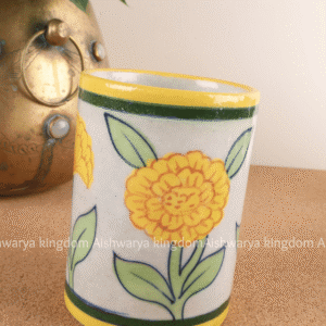 Handmade Blue Pottery Pen & Brush Stand
