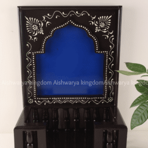 Wooden hand painted jharokha frame with stand