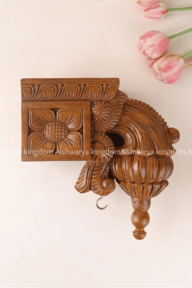Gundu Bodhil Brown Wooden Wall Bracket