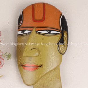 Jamini Roy Style Men Face Wall Hanging