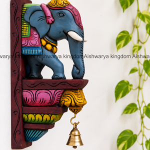 Handicrafted leg elephant wooden wall bracket