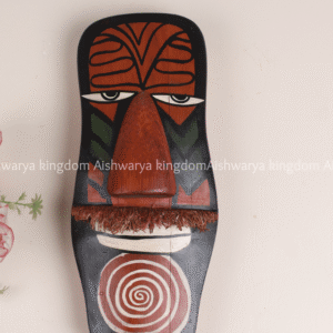 African Tribal Face Hanging with Spiral Chin