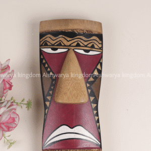 Geometric Tribal Mask Wooden Wall Hanging