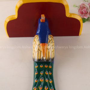 Hand Painted Peacock Wall Shelf