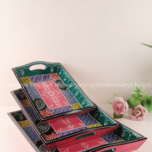Hand Painted Serving Tray Set