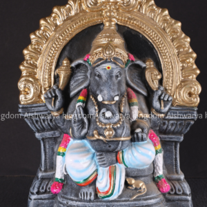 Sri Vinayagar golu doll paper mache with gold temple arch design