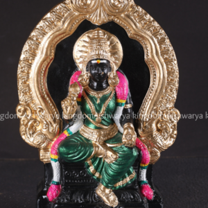 Kaligambal Amman golu doll paper mache with gold arch design