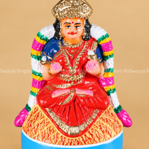 Annapoorani golu doll clay handmade with gold crown for Navaratri