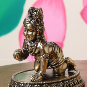 Brass Baby Laddu Krishna Idol