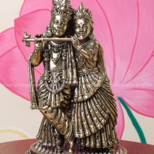 Flute Radha Krishna Brass Statue