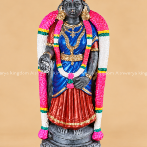 Kanyakumari Amman golu doll stone finish paper mache with gold crown