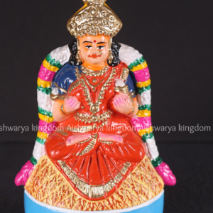 Annapoorani golu doll clay handmade with gold crown for Navaratri