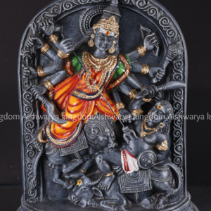 Mahishasura Mardini golu doll paper mache with temple arch design