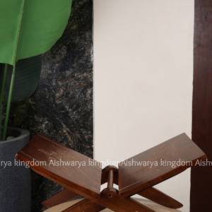 Wooden carved book stand floral design