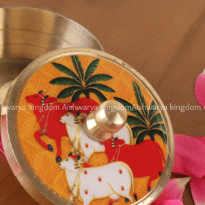 Brass Pichwai Kumkum Box